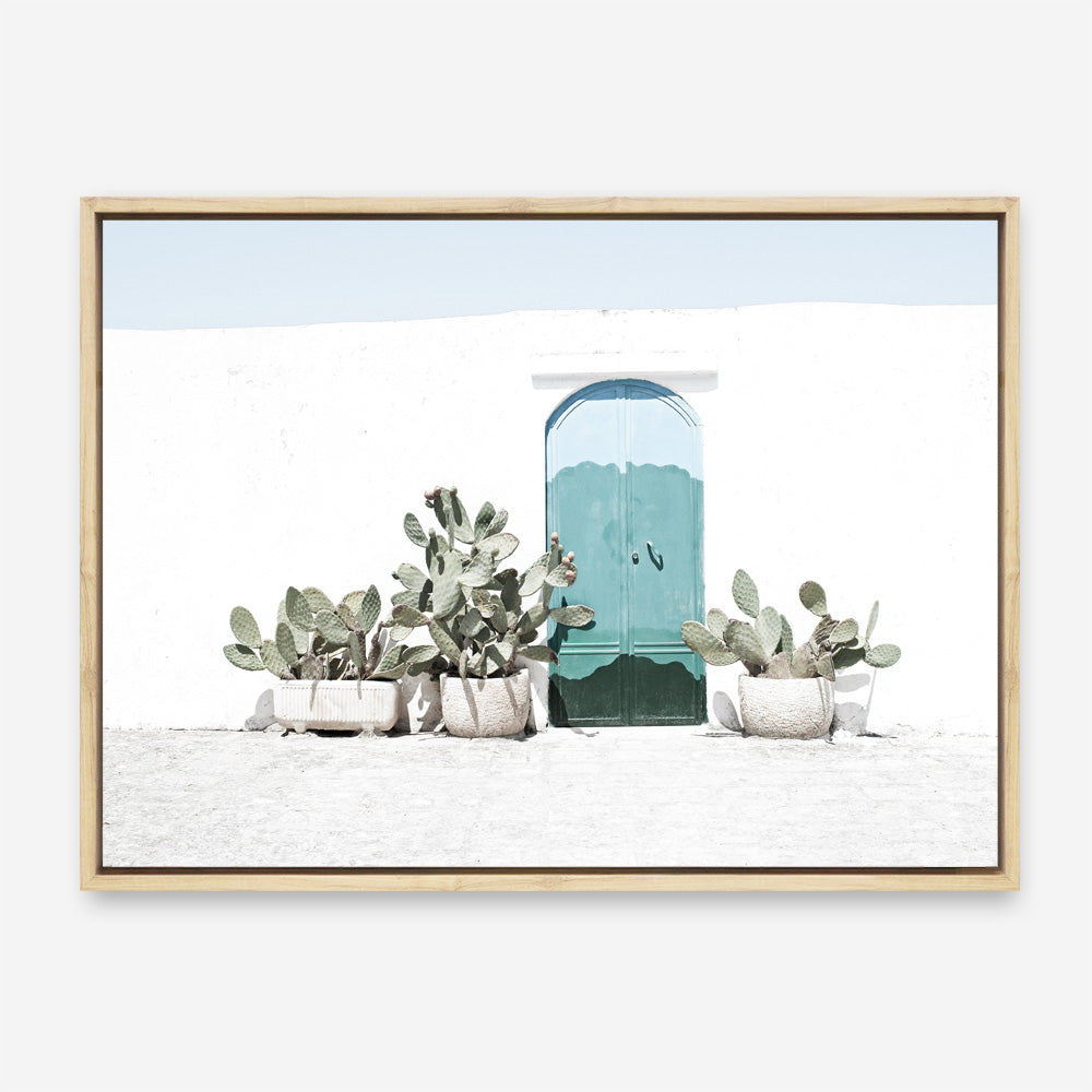 Shop Cactus Doorway Photo Canvas Print a Moroccan desert boho themed photography framed stretched canvas print from The Print Emporium wall artwork collection - Buy Australian made prints for the home and your interior decor space, TPE-923-CA-35X46-NF