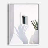 Shop Cactus Shadow Photo Canvas Print a coastal themed photography framed stretched canvas print from The Print Emporium wall artwork collection - Buy Australian made prints for the home and your interior decor space, TPE-1278-CA-35X46-NF