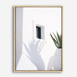 Shop Cactus Shadow Photo Canvas Print a coastal themed photography framed stretched canvas print from The Print Emporium wall artwork collection - Buy Australian made prints for the home and your interior decor space, TPE-1278-CA-35X46-NF