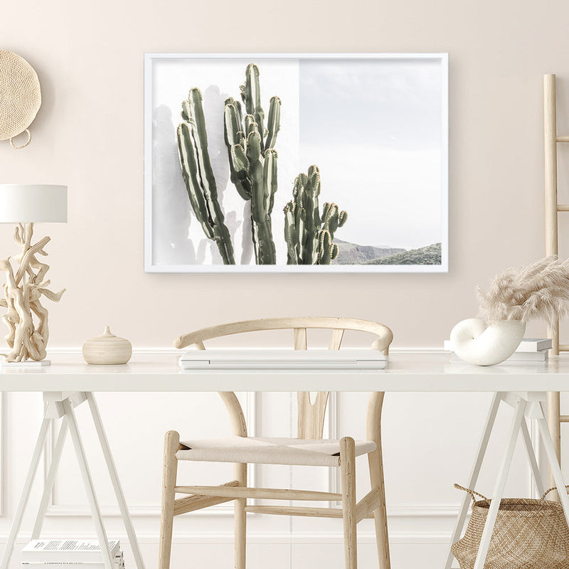 Shop Cactus Summer Photo Art Print a coastal themed photography wall art print from The Print Emporium wall artwork collection - Buy Australian made fine art poster and framed prints for the home and your interior decor, TPE-837-AP