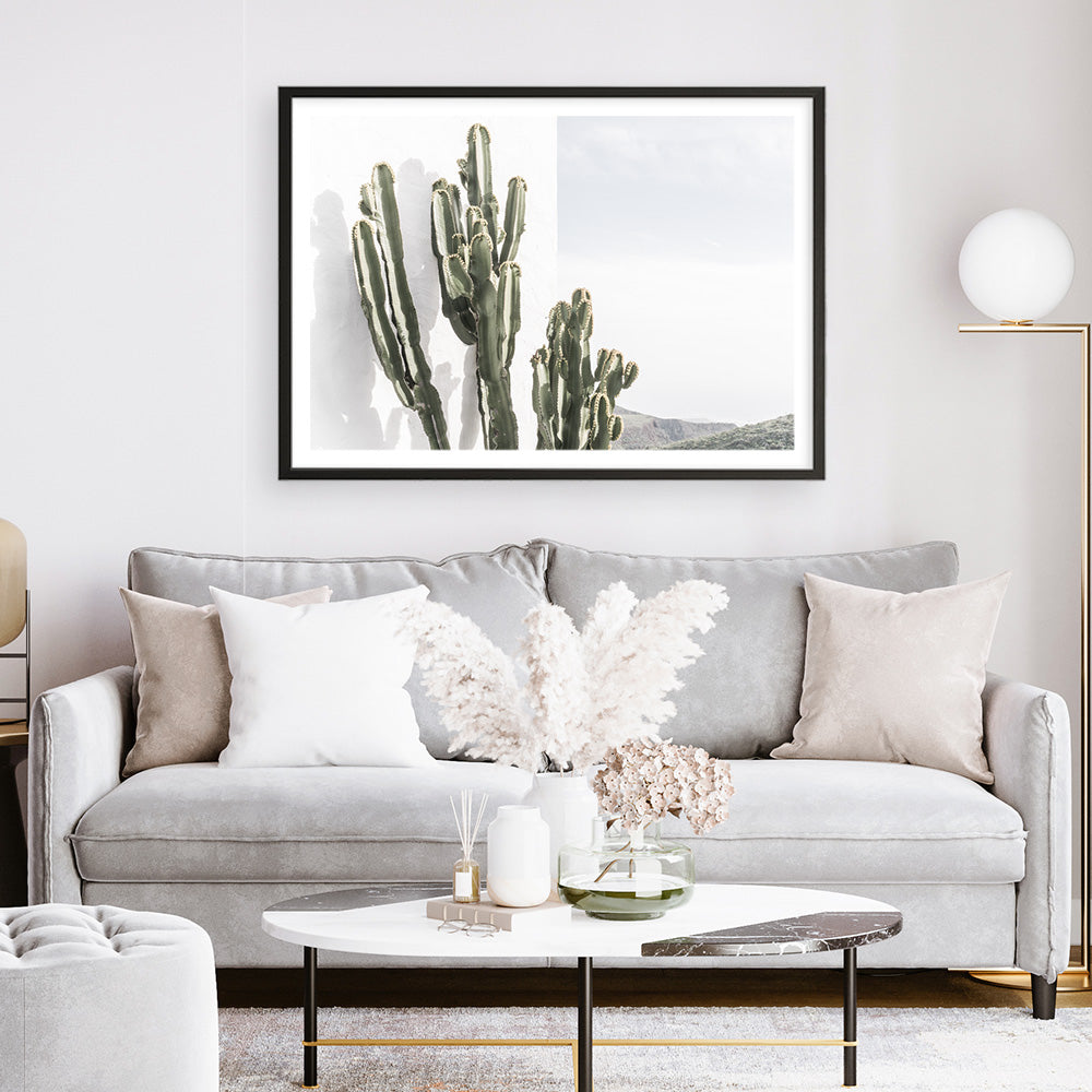Shop Cactus Summer Photo Art Print a coastal themed photography wall art print from The Print Emporium wall artwork collection - Buy Australian made fine art poster and framed prints for the home and your interior decor, TPE-837-AP