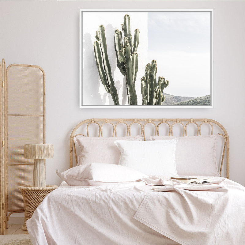 Shop Cactus Summer Photo Canvas Print a coastal themed photography framed stretched canvas print from The Print Emporium wall artwork collection - Buy Australian made prints for the home and your interior decor space, TPE-837-CA-35X46-NF