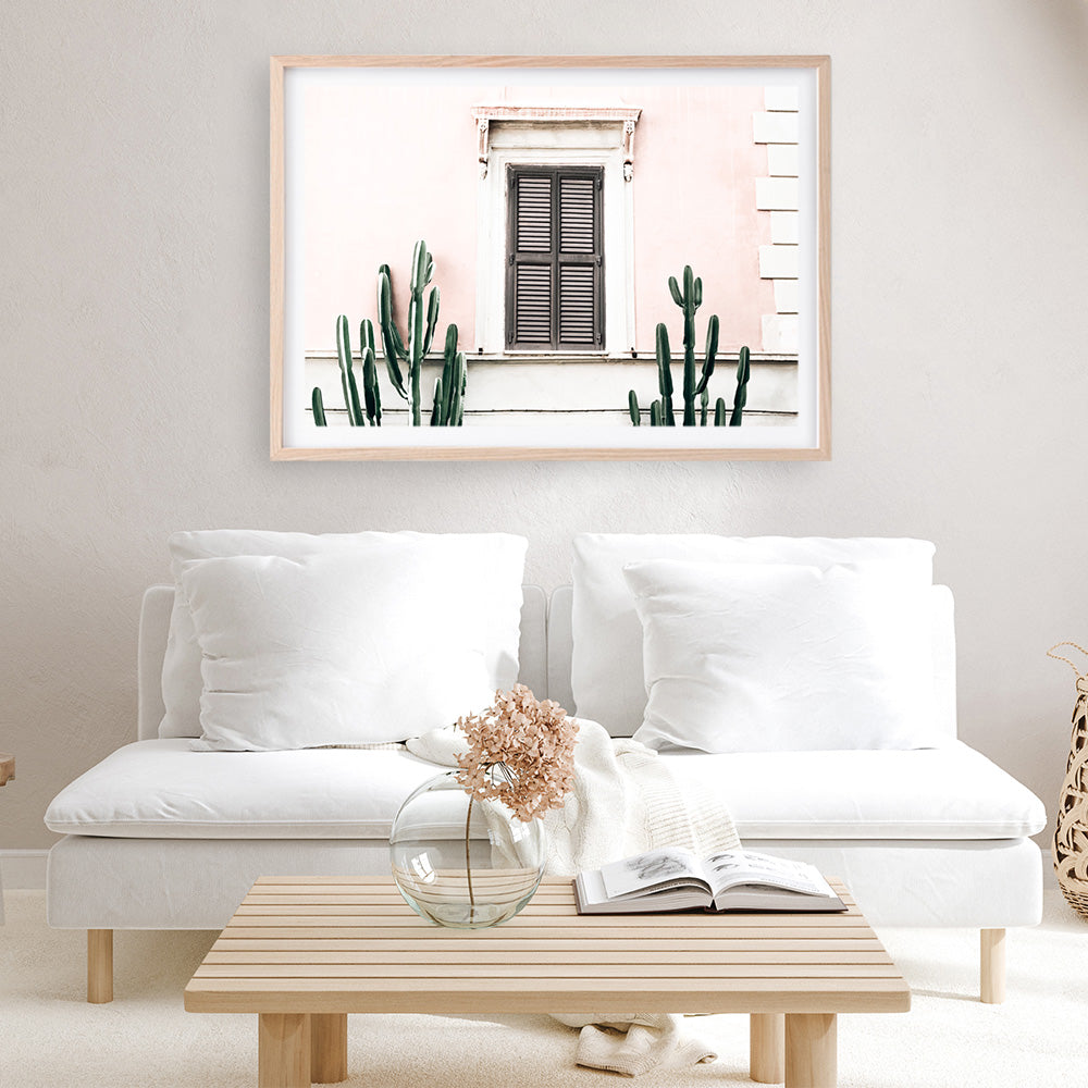 Shop Cactus Villa I Photo Art Print a Moroccan desert boho themed photography wall art print from The Print Emporium wall artwork collection - Buy Australian made fine art poster and framed prints for the home and your interior decor room, TPE-1283-AP