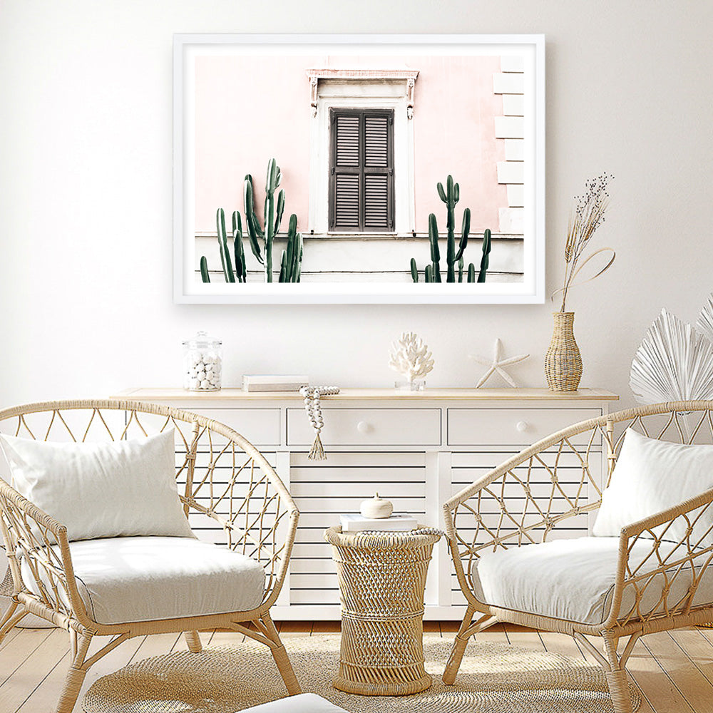 Shop Cactus Villa I Photo Art Print a Moroccan desert boho themed photography wall art print from The Print Emporium wall artwork collection - Buy Australian made fine art poster and framed prints for the home and your interior decor room, TPE-1283-AP