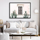 Shop Cactus Villa I Photo Canvas Print a Moroccan desert boho themed photography framed stretched canvas print from The Print Emporium wall artwork collection - Buy Australian made prints for the home and your interior decor space, TPE-1283-CA-35X46-NF