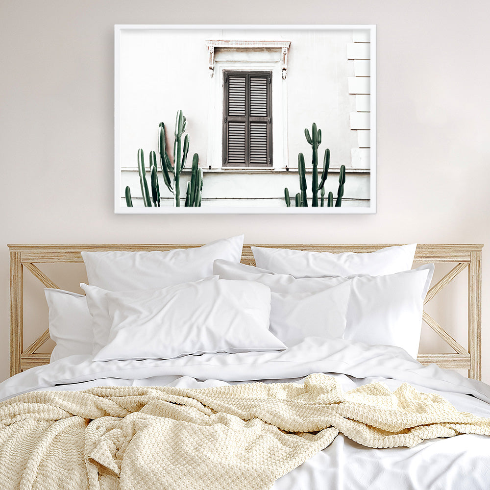 Shop Cactus Villa II Photo Art Print a Moroccan desert boho themed photography wall art print from The Print Emporium wall artwork collection - Buy Australian made fine art poster and framed prints for the home and your interior decor room, TPE-1284-AP