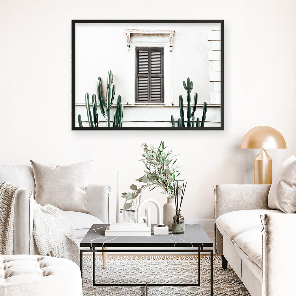 Shop Cactus Villa II Photo Art Print a Moroccan desert boho themed photography wall art print from The Print Emporium wall artwork collection - Buy Australian made fine art poster and framed prints for the home and your interior decor room, TPE-1284-AP