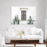 Shop Cactus Villa II Photo Canvas Print a Moroccan desert boho themed photography framed stretched canvas print from The Print Emporium wall artwork collection - Buy Australian made prints for the home and your interior decor space, TPE-1284-CA-35X46-NF