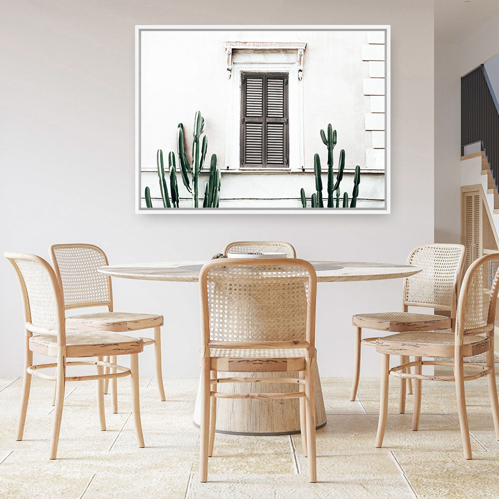 Shop Cactus Villa II Photo Canvas Print a Moroccan desert boho themed photography framed stretched canvas print from The Print Emporium wall artwork collection - Buy Australian made prints for the home and your interior decor space, TPE-1284-CA-35X46-NF