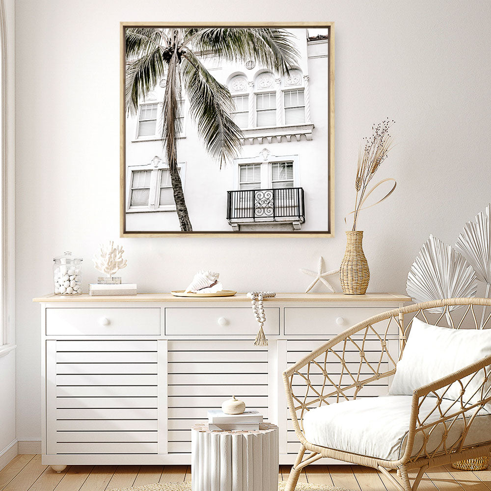Shop California Casa (Square) Photo Canvas a coastal themed photography framed stretched canvas print from The Print Emporium wall artwork collection - Buy Australian made prints for the home and your interior decor space, TPE-1020-CA-40X40-NF