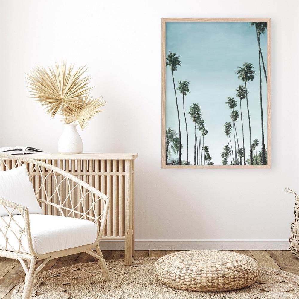 Shop California Palms Art Print a coastal themed painted wall art print from The Print Emporium wall artwork collection - Buy Australian made fine art painting style poster and framed prints for the home and your interior decor room, TPE-044-AP