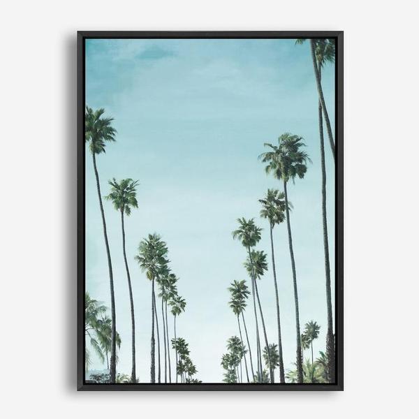 Shop California Palms Canvas Print a coastal themed painted framed canvas wall art print from The Print Emporium artwork collection - Buy Australian made fine art painting style stretched canvas prints for the home and your interior decor space, TPE-044-CA-35X46-NF