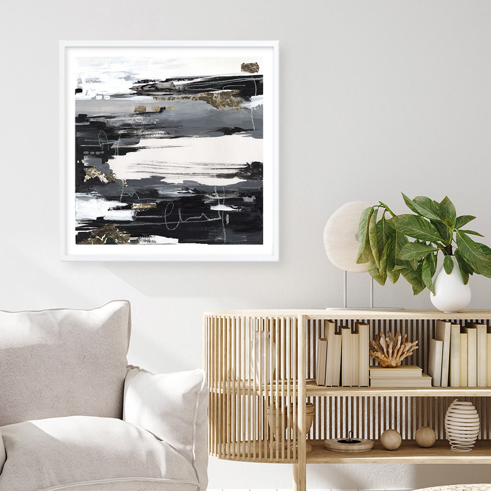 Shop Calm Noise (Square) Art Print a painted abstract themed wall art print from The Print Emporium wall artwork collection - Buy Australian made fine art painting style poster and framed prints for the home and your interior decor room, TPE-PC-LE177-AP