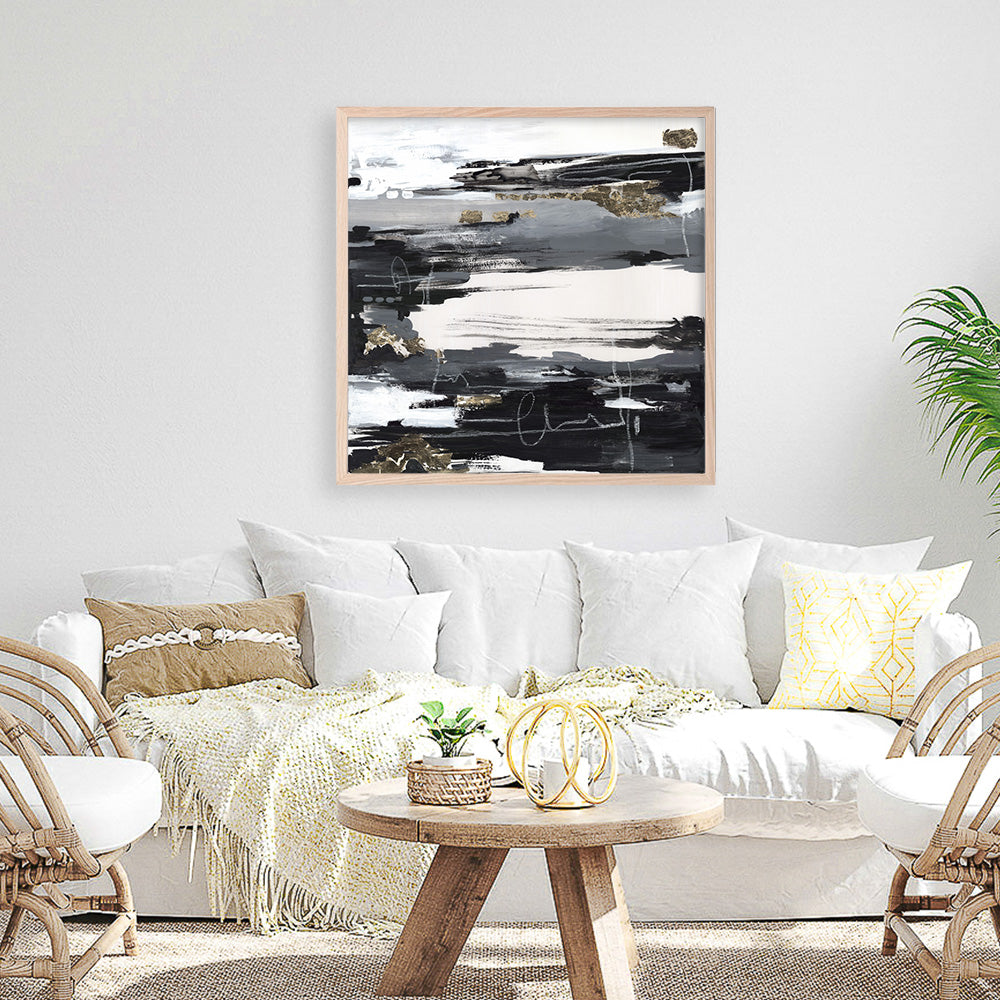 Shop Calm Noise (Square) Art Print a painted abstract themed wall art print from The Print Emporium wall artwork collection - Buy Australian made fine art painting style poster and framed prints for the home and your interior decor room, TPE-PC-LE177-AP