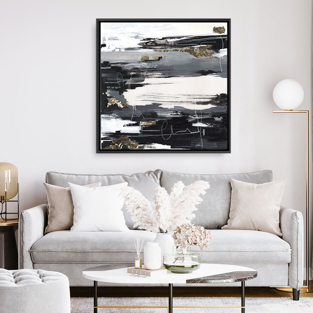 Shop Calm Noise (Square) Canvas Print a painted abstract themed framed canvas wall art print from The Print Emporium artwork collection - Buy Australian made fine art painting style stretched canvas prints for the home and your interior decor space, TPE-PC-LE177-CA-40X40-NF