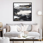 Shop Calm Noise (Square) Canvas Print a painted abstract themed framed canvas wall art print from The Print Emporium artwork collection - Buy Australian made fine art painting style stretched canvas prints for the home and your interior decor space, TPE-PC-LE177-CA-40X40-NF