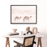 Shop Camel Highway Photo Art Print a Moroccan desert boho themed photography wall art print from The Print Emporium wall artwork collection - Buy Australian made fine art poster and framed prints for the home and your interior decor room, TPE-831-AP