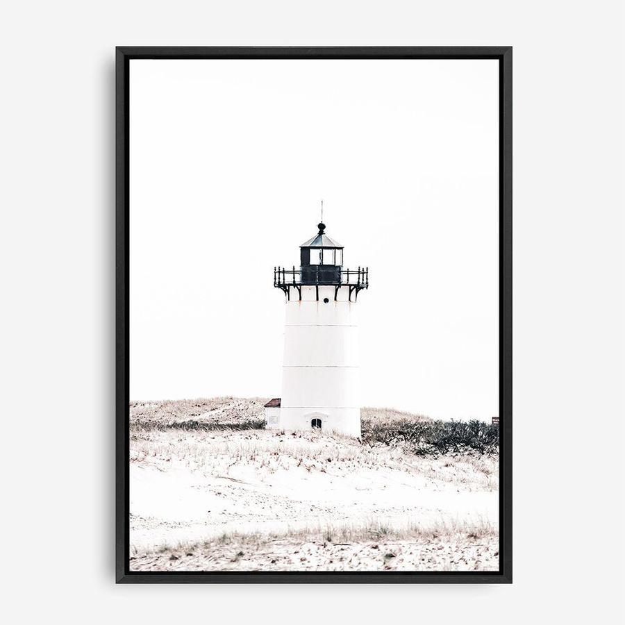 Shop Cape Cod Lighthouse I Photo Canvas Print a coastal themed photography framed stretched canvas print from The Print Emporium wall artwork collection - Buy Australian made prints for the home and your interior decor space, TPE-801-CA-35X46-NF