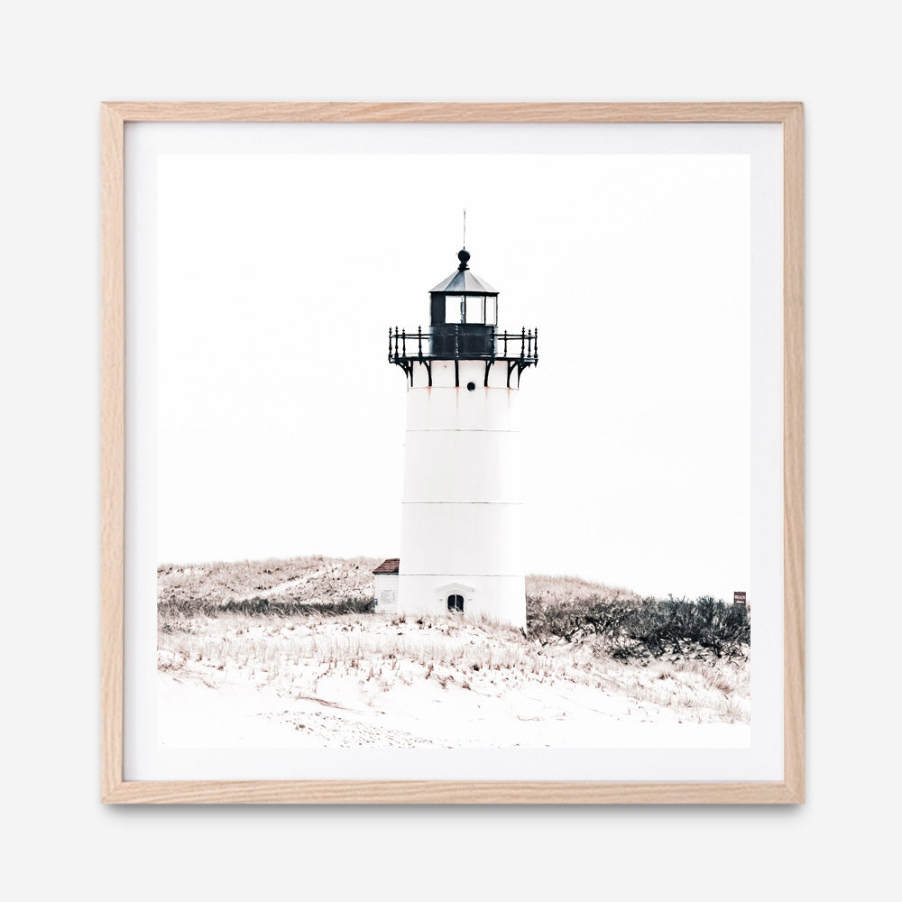 Shop Cape Cod Lighthouse I (Square) Photo Art Print a coastal themed photography wall art print from The Print Emporium wall artwork collection - Buy Australian made fine art poster and framed prints for the home and your interior decor, TPE-804-AP
