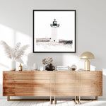 Shop Cape Cod Lighthouse I (Square) Photo Art Print a coastal themed photography wall art print from The Print Emporium wall artwork collection - Buy Australian made fine art poster and framed prints for the home and your interior decor, TPE-804-AP