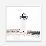 Shop Cape Cod Lighthouse I (Square) Photo Art Print a coastal themed photography wall art print from The Print Emporium wall artwork collection - Buy Australian made fine art poster and framed prints for the home and your interior decor, TPE-804-AP