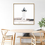Shop Cape Cod Lighthouse I (Square) Photo Canvas a coastal themed photography framed stretched canvas print from The Print Emporium wall artwork collection - Buy Australian made prints for the home and your interior decor space, TPE-804-CA-40X40-NF