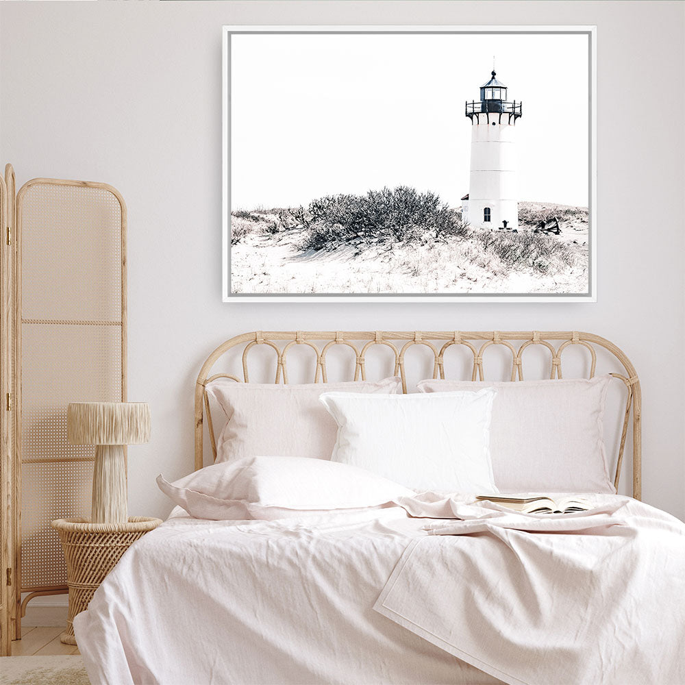 Shop Cape Cod Lighthouse II Photo Canvas Print a coastal themed photography framed stretched canvas print from The Print Emporium wall artwork collection - Buy Australian made prints for the home and your interior decor space, TPE-802-CA-35X46-NF