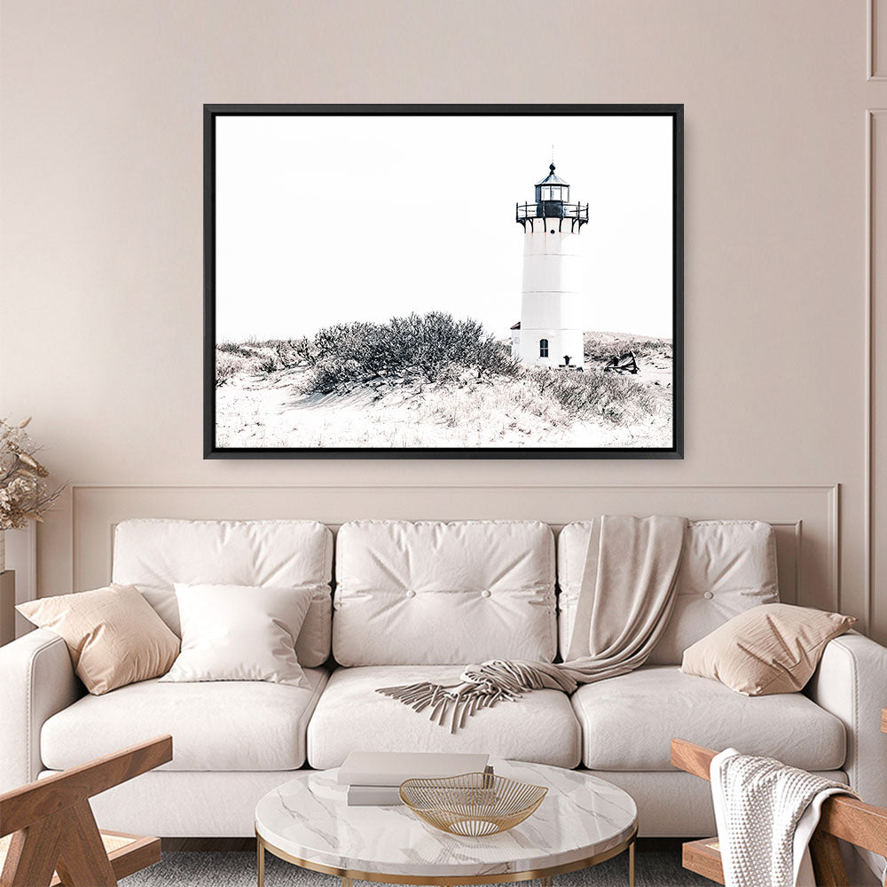 Shop Cape Cod Lighthouse II Photo Canvas Print a coastal themed photography framed stretched canvas print from The Print Emporium wall artwork collection - Buy Australian made prints for the home and your interior decor space, TPE-802-CA-35X46-NF
