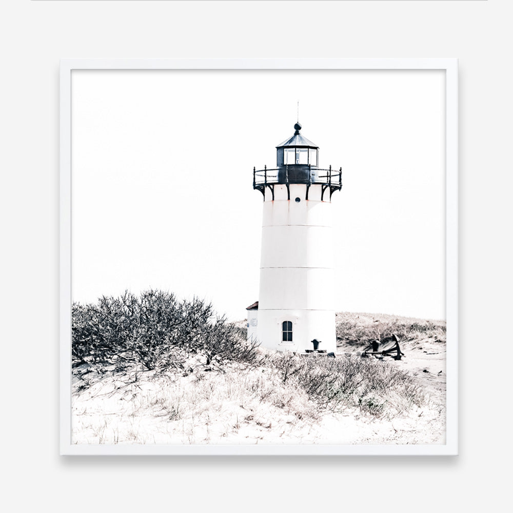 Shop Cape Cod Lighthouse II (Square) Photo Art Print a coastal themed photography wall art print from The Print Emporium wall artwork collection - Buy Australian made fine art poster and framed prints for the home and your interior decor, TPE-803-AP
