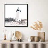 Shop Cape Cod Lighthouse II (Square) Photo Canvas a coastal themed photography framed stretched canvas print from The Print Emporium wall artwork collection - Buy Australian made prints for the home and your interior decor space, TPE-803-CA-40X40-NF