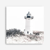 Shop Cape Cod Lighthouse II (Square) Photo Canvas a coastal themed photography framed stretched canvas print from The Print Emporium wall artwork collection - Buy Australian made prints for the home and your interior decor space, TPE-803-CA-40X40-NF