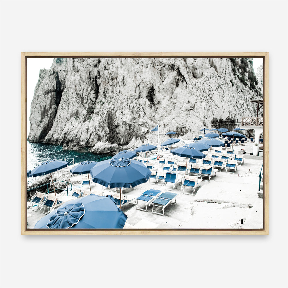 Shop Capri Beach Club I Photo Canvas Print a coastal themed photography framed stretched canvas print from The Print Emporium wall artwork collection - Buy Australian made prints for the home and your interior decor space, TPE-861-CA-35X46-NF