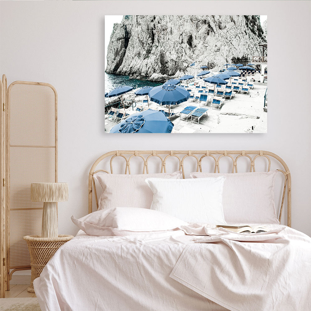 Shop Capri Beach Club I Photo Canvas Print a coastal themed photography framed stretched canvas print from The Print Emporium wall artwork collection - Buy Australian made prints for the home and your interior decor space, TPE-861-CA-35X46-NF