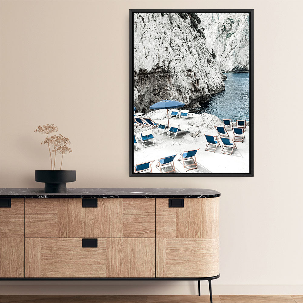 Shop Capri Beach Club II Photo Canvas Print a coastal themed photography framed stretched canvas print from The Print Emporium wall artwork collection - Buy Australian made prints for the home and your interior decor space, TPE-862-CA-35X46-NF