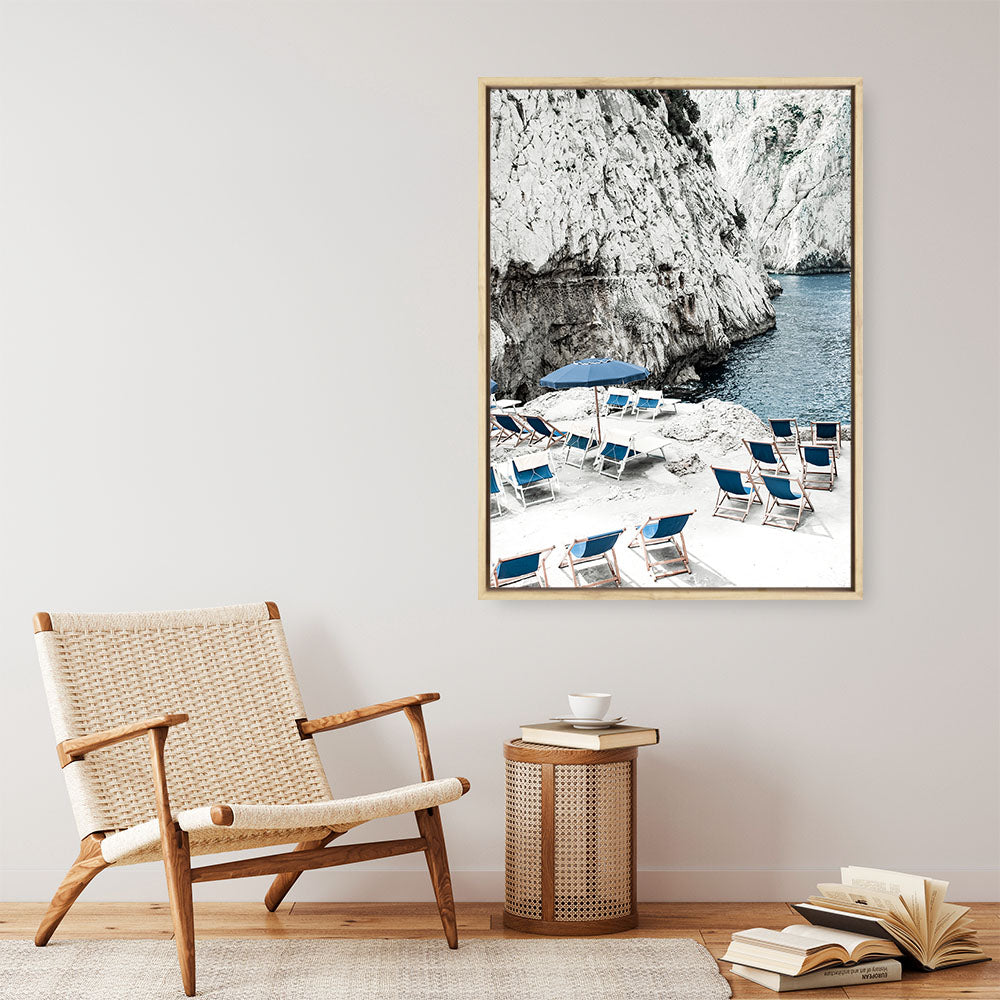 Shop Capri Beach Club II Photo Canvas Print a coastal themed photography framed stretched canvas print from The Print Emporium wall artwork collection - Buy Australian made prints for the home and your interior decor space, TPE-862-CA-35X46-NF