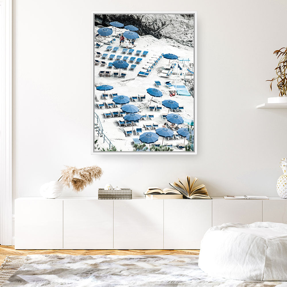 Shop Capri Beach Club III Photo Canvas Print a coastal themed photography framed stretched canvas print from The Print Emporium wall artwork collection - Buy Australian made prints for the home and your interior decor space, TPE-863-CA-35X46-NF