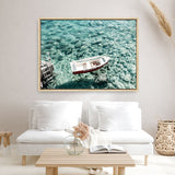 Shop Capri Boat I Photo Canvas Print a coastal themed photography framed stretched canvas print from The Print Emporium wall artwork collection - Buy Australian made prints for the home and your interior decor space, TPE-722-CA-35X46-NF
