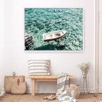 Shop Capri Boat I Photo Canvas Print a coastal themed photography framed stretched canvas print from The Print Emporium wall artwork collection - Buy Australian made prints for the home and your interior decor space, TPE-722-CA-35X46-NF