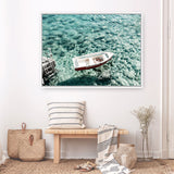 Shop Capri Boat I Photo Canvas Print a coastal themed photography framed stretched canvas print from The Print Emporium wall artwork collection - Buy Australian made prints for the home and your interior decor space, TPE-722-CA-35X46-NF