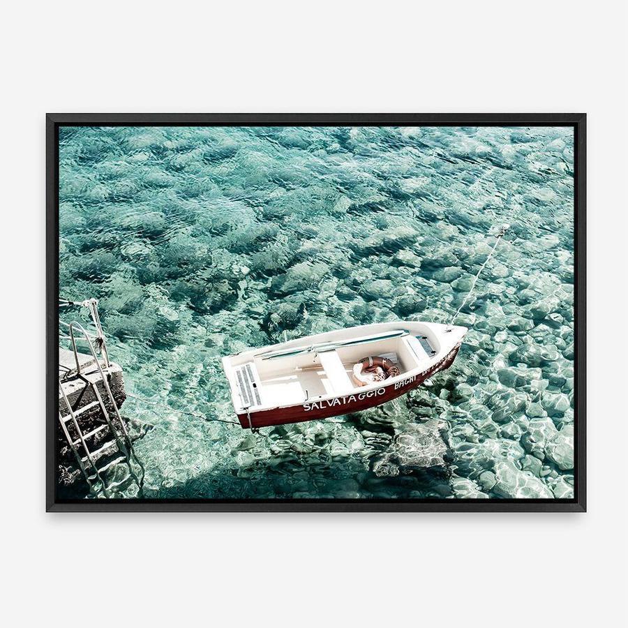 Shop Capri Boat I Photo Canvas Print a coastal themed photography framed stretched canvas print from The Print Emporium wall artwork collection - Buy Australian made prints for the home and your interior decor space, TPE-722-CA-35X46-NF