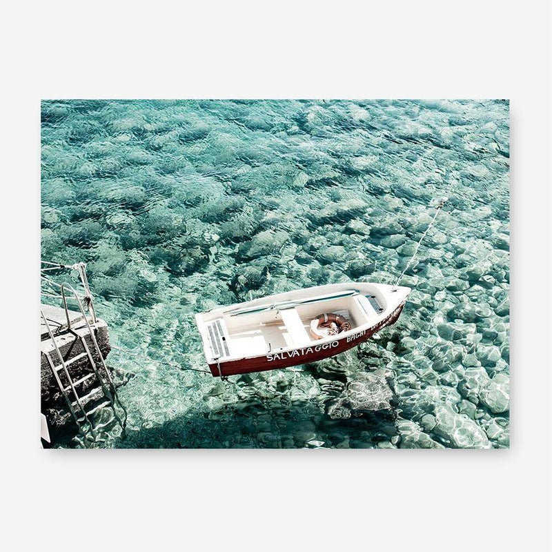 Shop Capri Boat I Photo Canvas Print a coastal themed photography framed stretched canvas print from The Print Emporium wall artwork collection - Buy Australian made prints for the home and your interior decor space, TPE-722-CA-35X46-NF