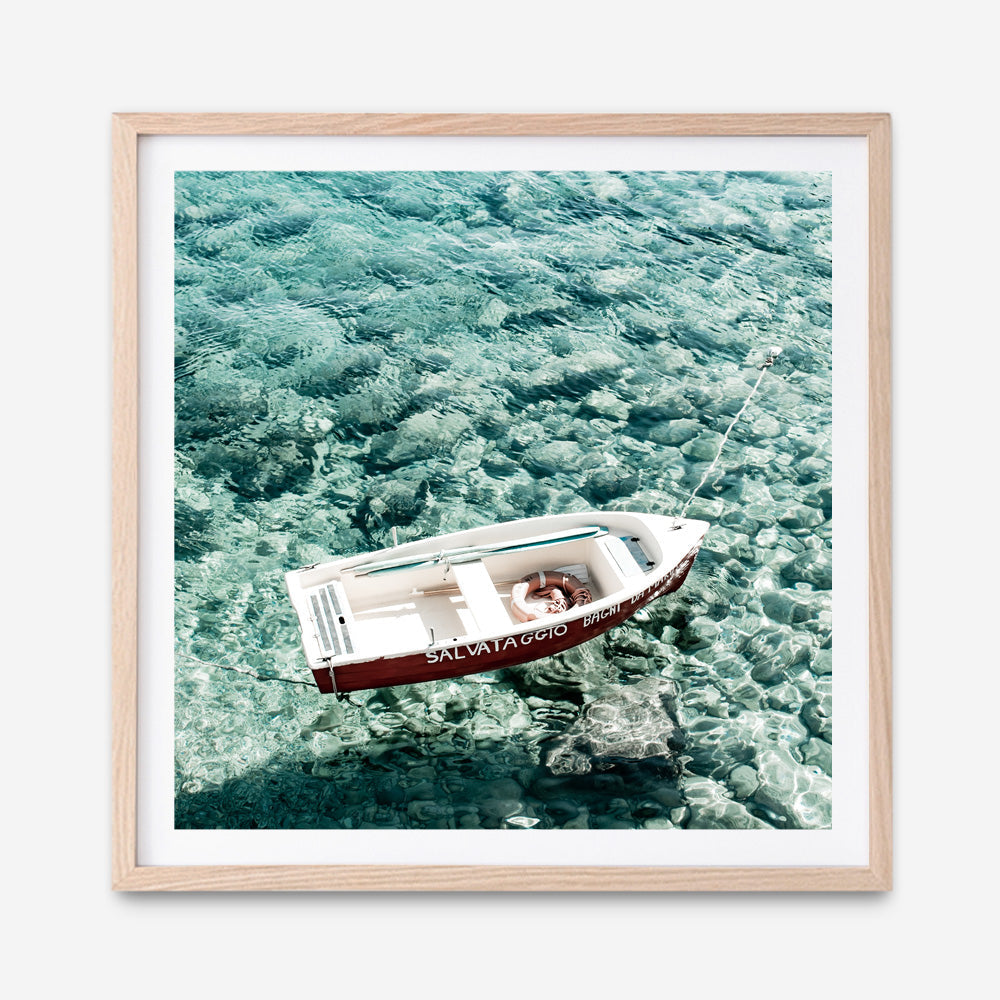 Shop Capri Boat I (Square) Photo Art Print a coastal themed photography wall art print from The Print Emporium wall artwork collection - Buy Australian made fine art poster and framed prints for the home and your interior decor, TPE-945-AP