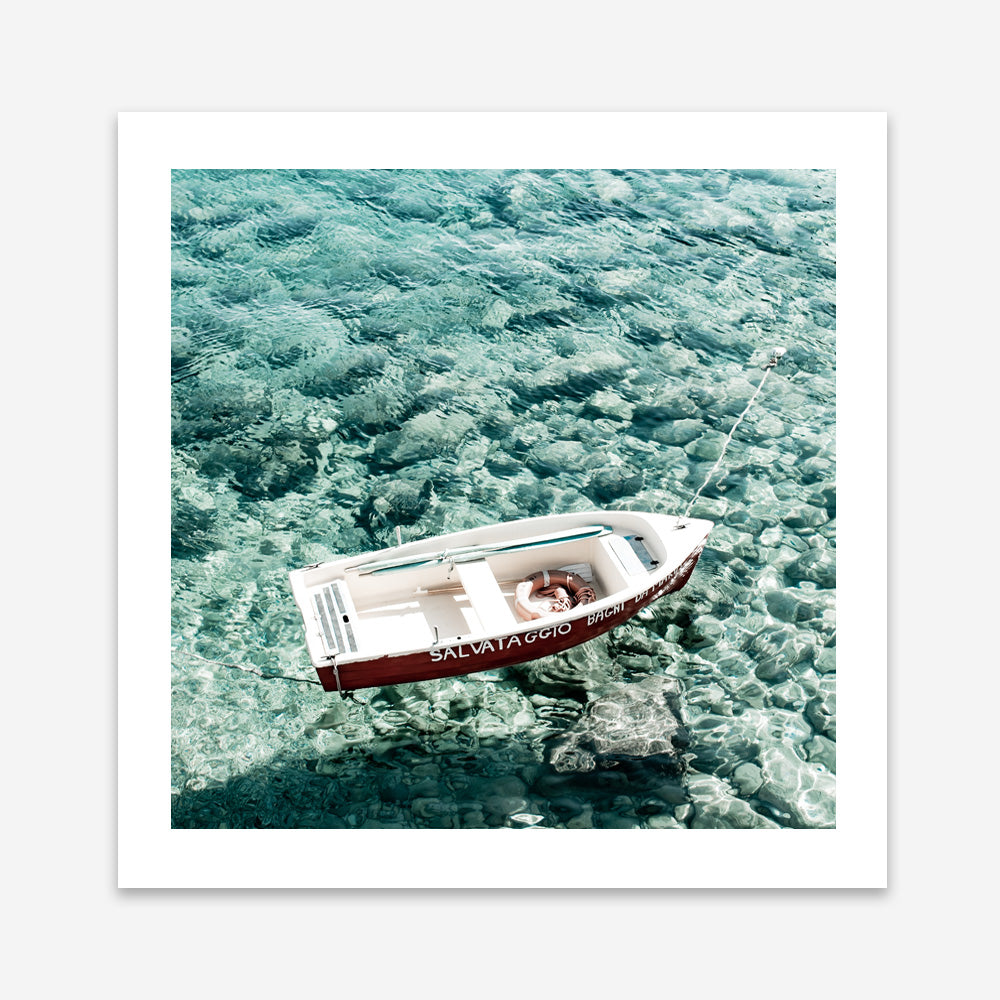 Shop Capri Boat I (Square) Photo Art Print a coastal themed photography wall art print from The Print Emporium wall artwork collection - Buy Australian made fine art poster and framed prints for the home and your interior decor, TPE-945-AP