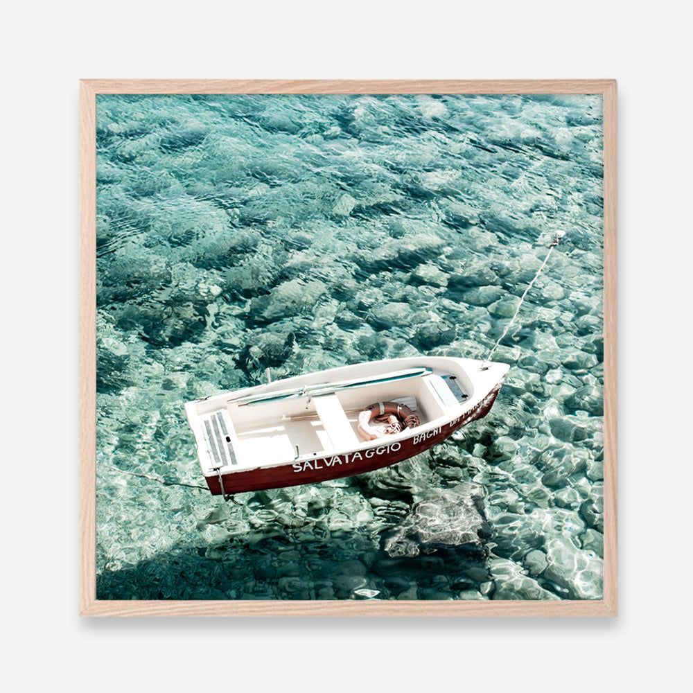 Shop Capri Boat I (Square) Photo Art Print a coastal themed photography wall art print from The Print Emporium wall artwork collection - Buy Australian made fine art poster and framed prints for the home and your interior decor, TPE-945-AP