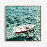 Shop Capri Boat I (Square) Photo Canvas a coastal themed photography framed stretched canvas print from The Print Emporium wall artwork collection - Buy Australian made prints for the home and your interior decor space, TPE-945-CA-40X40-NF
