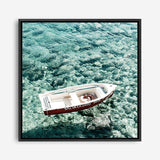 Shop Capri Boat I (Square) Photo Canvas a coastal themed photography framed stretched canvas print from The Print Emporium wall artwork collection - Buy Australian made prints for the home and your interior decor space, TPE-945-CA-40X40-NF
