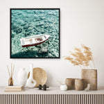 Shop Capri Boat I (Square) Photo Canvas a coastal themed photography framed stretched canvas print from The Print Emporium wall artwork collection - Buy Australian made prints for the home and your interior decor space, TPE-945-CA-40X40-NF