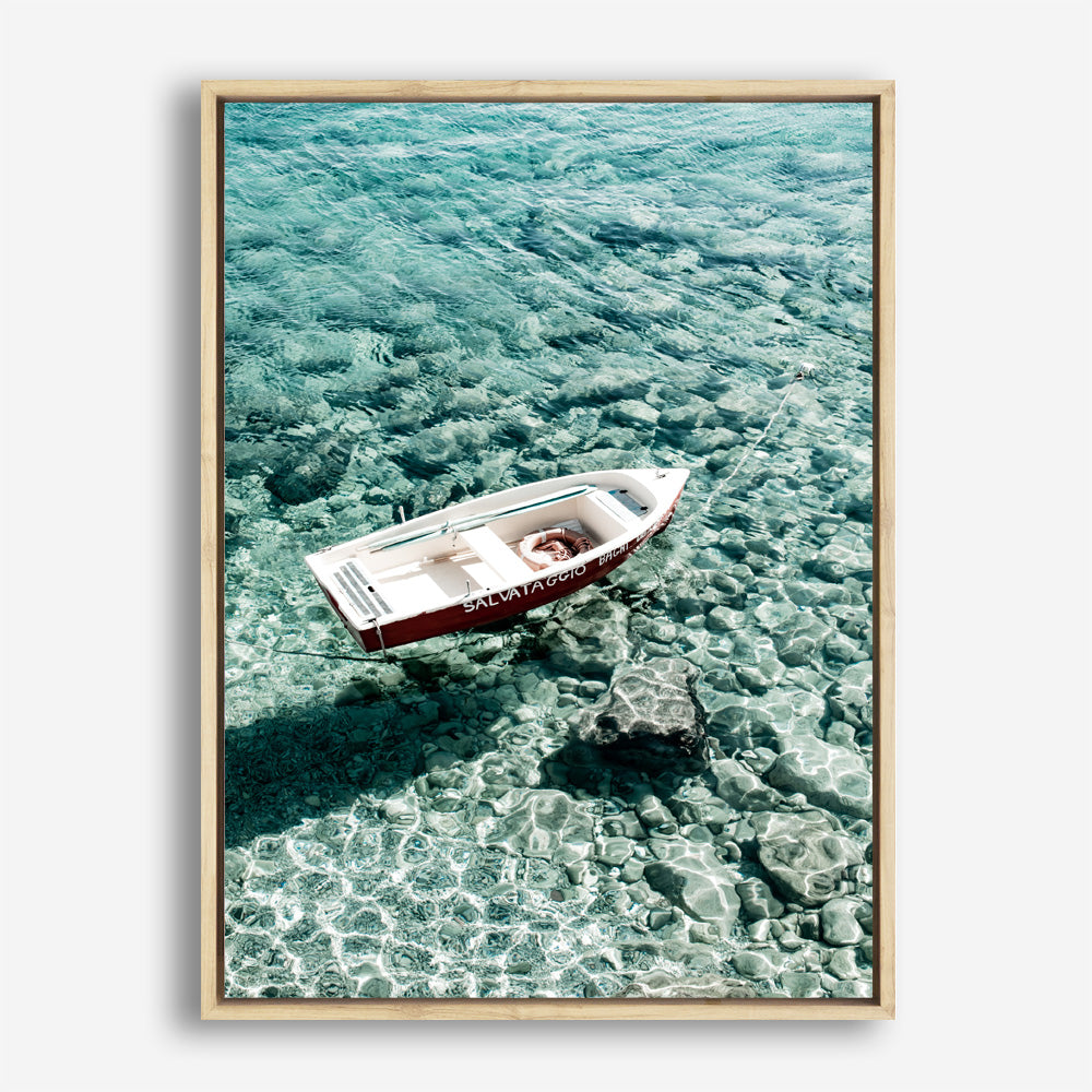 Shop Capri Boat II Photo Canvas Print a coastal themed photography framed stretched canvas print from The Print Emporium wall artwork collection - Buy Australian made prints for the home and your interior decor space, TPE-723-CA-35X46-NF