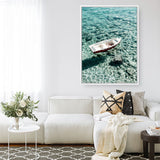 Shop Capri Boat II Photo Canvas Print a coastal themed photography framed stretched canvas print from The Print Emporium wall artwork collection - Buy Australian made prints for the home and your interior decor space, TPE-723-CA-35X46-NF