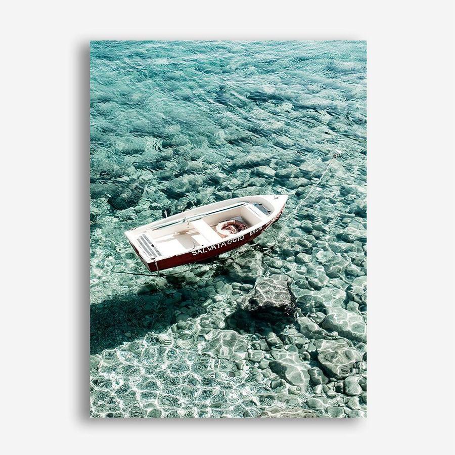 Shop Capri Boat II Photo Canvas Print a coastal themed photography framed stretched canvas print from The Print Emporium wall artwork collection - Buy Australian made prints for the home and your interior decor space, TPE-723-CA-35X46-NF